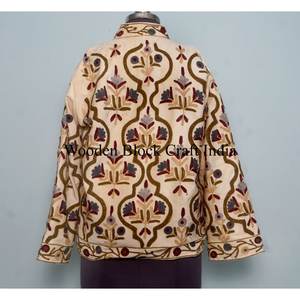 <b>Women's</b> Latest Bohemian Floral Quilt <b>Jacket</b> Handmade <b>Velvet</b> Embroidered Suzani Cotton Windbreaker Coat Autumn Winter Summer - Product Image 5