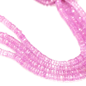 ลูกปัดหินโทแพซสีชมพูทรงยางรถเหลี่ยมเพชรพลอย ขนาด 5-8 มม. คุณภาพ AAA ลูกปัดโทแพซสีชมพูทรงล้อเหลี่ยมเพชรพลอย สำหรับทำเครื่องประดับ - Product Image 6