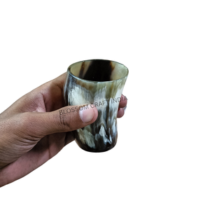 Authentique Marchandise Viking Véritable Corne de Vache Coupe Polie Animal Boeuf Corne à Boire Agate Décoration Nautique Grand Cadeau - Product Image 1