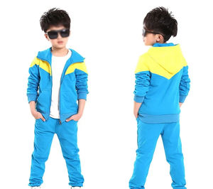 Survêtement personnalisé unisexe à fermeture éclair pour enfants Survêtement pour enfants pas cher Vente en gros Fournisseur d'usine 2 Pcs Vêtements pour enfants - Product Image 1