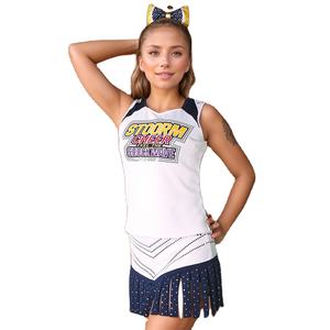 Conjuntos de Uniformes de Animadoras Personalizados - Tela Suave 100% Poliéster, Tallas para Jóvenes y Adultos - Product Image 1