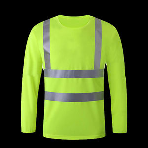 Chemises de travail réfléchissantes de sécurité haute visibilité T-shirt pour hommes Séchage rapide X Dos réfléchissant Polo T-shirt - Product Image 2