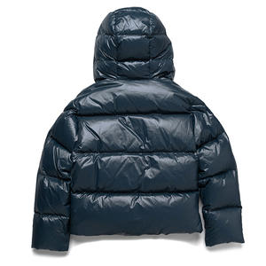 2025 Mens Winter Puffer Jacket <b>Quilted</b> Windbreaker <b>Thick</b> Hooded Bubble Padded Jacket Warn Shiny Black Customized Size - Product Image 2