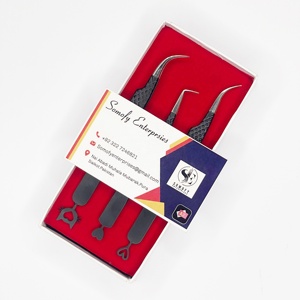 Pinzas de Acero Inoxidable para Extensión de Pestañas Somofy Enterprises con Punta Suave de 10 mm de Longitud, Duraderas y con Agarre Perfecto - Product Image 3