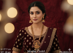 จี้เครื่องประดับรูปวิหารอันงดงามสำหรับผู้หญิงจี้เคลือบทองแบบอินเดียดั้งเดิมเหมาะสำหรับงานแต่งงานและงานเทศกาล - Product Image 2