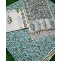 Robe longue vintage ethnique d'hiver en coton bleu non cousu pour femme, brodée et imprimée numériquement, 100-150 GSM