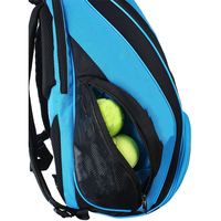 Sac de tennis pour enfants BSCI, sac de pickleball, sac à dos de padel, sac de raquette bleu avec design multifonctionnel, sac de raquette tendance