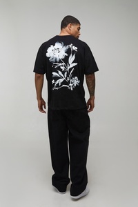 Camiseta Urbana con Estampado Digital, Corte Regular, Cuello Redondo, Tejido de Punto, 300g, Poliéster/Algodón, Unisex, Transpirable, Secado Rápido, Informal, Manga Corta - Product Image 4