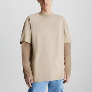 Camiseta en stock de peso pesado personalizada, camisetas de talla grande para hombre, Camiseta 100% de algodón en blanco liso con cuello redondo, camiseta de gran tamaño para hombre - Product Image 1