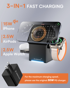 ZEEHOO-CuBeTrick X 3-in-1 stazione di ricarica Wireless-presa Black-EU - Product Image 5