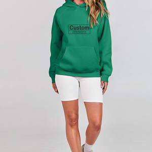 Sudadera con Capucha Extra Grande para Mujer, Personalizada, de Algodón Grueso, Felpa, Invierno, Bordada, Holgada - Product Image 1
