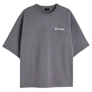 Camiseta Ligera de 240g para Hombre, Corte Holgado, con Logotipo Personalizado, Acabado Lavado Ácido, Secado Rápido, Transpirable, 100% Algodón - Product Image 1