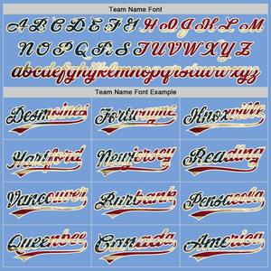 เสื้อเบสบอลแท้ธงสหรัฐอเมริกาวินเทจสีน้ำเงินอ่อนตามสั่ง - Product Image 4