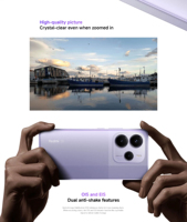 Pour Redmi Note 14 EU 5G, téléphone portable 108MP 40W 120Hz IP64, processeur Snapdragon 700 Series Octa Core, LTE, OS anglais/français, 5000mAh
