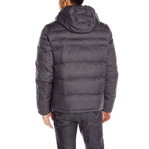 Chaqueta de hombre acolchada de calle alta para hombre de marca personalizada 100% poliéster ligero con cremallera completa gris impermeable para chaqueta de hombre de invierno - Product Image 3