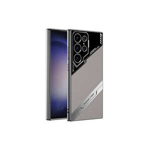Pour Samsung Galaxy S23 Ultra, étui de protection en cuir PU de luxe série N7TH, gris titane - Protection de l'appareil photo - Product Image 1