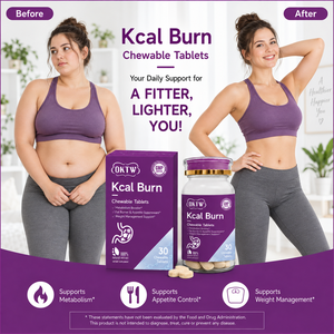 Tabletas Masticables OKTW Kcal Burn con Extracto de Sidra de Manzana, Control del Apetito, Quemagrasas, Adelgazantes, en Stock, Marca Privada - Product Image 1