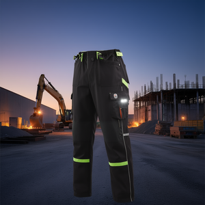 กางเกง Terrax Workwear Softshellhose ไซส์ 48 สีดำ/เขียวมะนาว พร้อมแถบสะท้อนแสงและไฟ  สินค้าส่งเสริมการขาย - Product Image 3