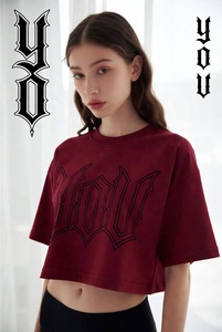 เสื้อยืดแฟชั่นผู้หญิงแบบครอป สวมใส่สบายทุกวัน เนื้อผ้านุ่ม น้ำหนักเบา ชุดฤดูร้อน มีสไตล์ ทันสมัย ลุคสตรีทแวร์สำหรับวัยรุ่น - Product Image 5