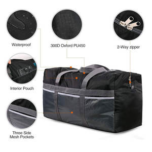 กระเป๋าดัฟเฟิลน้ำหนักเบามีซิปปิดได้ตามต้องการดีไซน์ใหม่ล่าสุด - Product Image 6