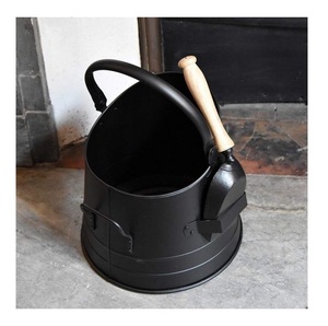 Authentic wrought iron <b>coal</b> bucket with simple rustic design and spacious interior for daily ash and <b>coal</b> disposal - Product Image 6