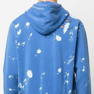 Sudaderas con capucha desgastadas unisex de secado rápido y estampado cómodo con salida de fábrica de patrón de calle alta hecha en Pakistán - Product Image 6