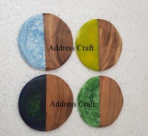 เป็นมิตรกับสิ่งแวดล้อมไม้เรซิ่นชากาแฟ Coaster เสื่อและแผ่นสําหรับบ้านโรงแรมร้านอาหารบนโต๊ะอาหาร Designer เรซิ่น Coasters สําหรับเครื่องดื่ม - Product Image 6