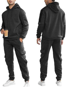 Nouvel ensemble de survêtement pour homme 2026 – Personnalisable avec logo, en molleton respirant 100 % coton, idéal pour la gym et le streetwear - Product Image 4