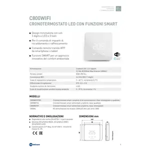 Système de chauffage, ventilation et climatisation intelligent Fantini Cosmi C800WIFIQ avec connectivité Wi-Fi - Product Image 5