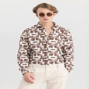 เสื้อเชิ้ตลายสก็อตโอเวอร์ไซส์สำหรับผู้ชาย, เสื้อยืดผ้าฝ้ายคอโปโลแขนยาวปกสองชั้นพิมพ์ลายกระเป๋าไซส์ XL ลำลองฤดูใบไม้ร่วง - Product Image 3