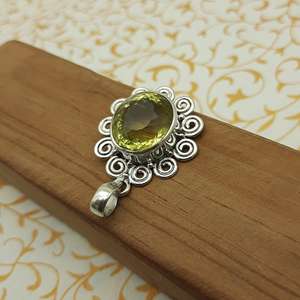 Colgante de topacio limón al por mayor, joyería de piedras preciosas de Plata de Ley 925, joyería hecha a mano para mujer, Plata de Ley 925 de alta calidad - Product Image 3