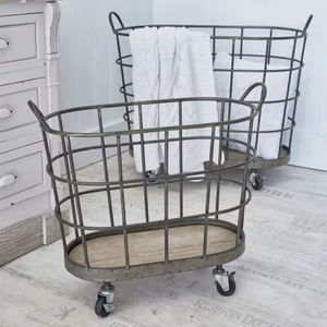 Cesto de Ropa Grande de Hierro Personalizado con Amplio Espacio para las Necesidades Diarias de Lavandería, Toallas, Ropa, Ropa de Cama y Sábanas - Product Image 1