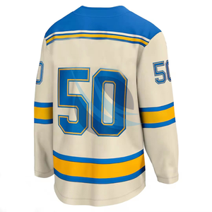 เสื้อฮอกกี้น้ำแข็งแบบสั่งทำพิเศษ Pro Fit คุณภาพสูง ผลิตจากผ้าโพลีเอสเตอร์ 100% บริการ OEM พร้อมตัวเลือกการพิมพ์แบบกำหนดเองสำหรับผู้ใหญ่ - Product Image 2