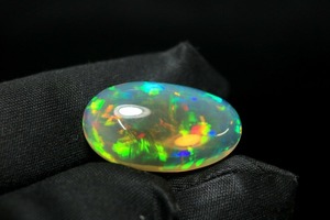 15.70 CT AAA + ethiopian welo OPAL โอปอลธรรมชาติฉูดฉาดรูปวงรีทรงหลังเบี้ยทรงรีเครื่องประดับหลวมสีขาวสำหรับวันเกิดเดือนตุลาคม - Product Image 5