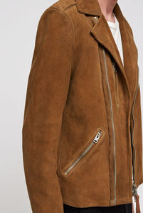 แจ็กเก็ตหนังนิ่มสีน้ำตาล2025สำหรับนักขี่มอเตอร์ไซค์แจ็กเก็ตหนังนิ่มสีน้ำตาลสั่งทำได้ - Product Image 2