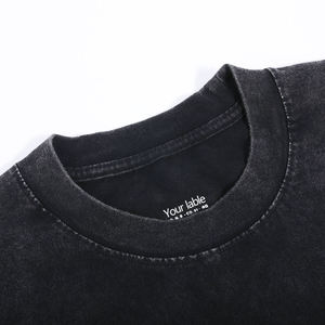 2025 Men's Acid Washed 100% Cotton <b>T</b>-<b>Shirt</b> Digital DTG Printed Heavyweight Solid Pattern Design - Product Image 6