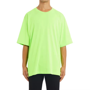 Camiseta de manga corta de secado rápido antiarrugas transpirable de ajuste holgado para hombre de algodón 100% de alta calidad, tela suave cómoda diaria - Product Image 1