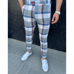 Pantalones chinos ajustados a medida para hombre 70 lana 30 tejido de poliéster - Product Image 1