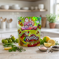 Sachets Doypack en polyéthylène personnalisés avec logo, design doux au toucher, 3,5 g, sacs Mylar imprimés, emballage alimentaire anti-odeur pour bonbons