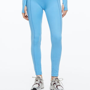 กางเกงโยคะไร้ตะเข็บเอวสูงออกแบบได้ตามต้องการชุดออกกำลังกายผ้าสแปนเด็กซ์แบบถักพร้อมโลโก้ - Product Image 6