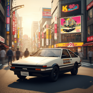 เสื้อยืดลายกราฟิกสไตล์เรโทรยุค 80 ของโตโยต้าญี่ปุ่น เสื้อผ้าโปรโมชั่นสไตล์เรโทร - Product Image 3