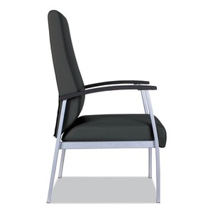 Alera ALEML2419 Chaise de bureau à dossier haut de la série MetaLounge, 24,6 x 26,96 x 42,91 pouces, siège/dossier noir, base argentée 24,6 pouces. X - Product Image 4