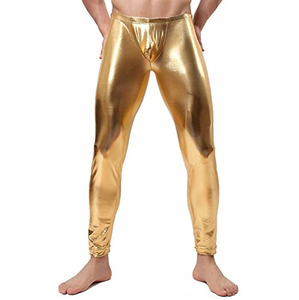 กางเกงหนังผู้ชายแบบลำลองระบายอากาศสีพื้นกางเกงหนังแนวสตรีท - Product Image 2