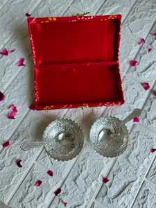 ชุดชามทองเหลืองชุบเงินทำด้วยมือเยอรมันถาดช้อนกล่องแบนดานิบรรจุภัณฑ์ของขวัญสำหรับงานแต่งงานงานดิวาลีจบการศึกษา - Product Image 3