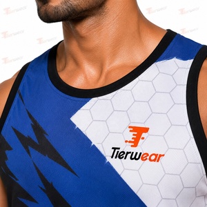 <b>Mens</b> Custom Sublimation <b>Gym</b> Stringer Tank Top Wholesale Athletic Workout <b>Vest</b> Bodybuilding Sportswear Quick Dry Running Fitness - Product Image 5