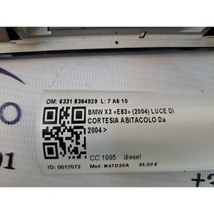 PLAFONIERA BMW X3 1a Serie 6331 8364929 (04>10) - Product Image 6