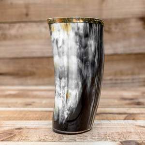 Coupe en corne naturelle viking, écologique, religieuse, pour le miel et la bière - Product Image 5
