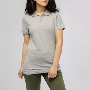 Wholesale High Quality Women Polo Shirts Short Sleeve Breathable Cotton Pique Slim Fit Ladies Casual Golf T-shirt Office Tops - Product Image 3