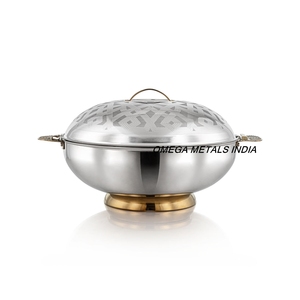 Casserole en métal d'excellente conception avec couvercle poli miroir en acier inoxydable Hotpot de haute qualité pour la décoration de table - Product Image 4