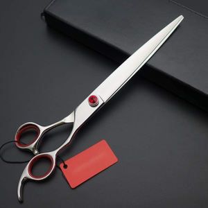 Tijera profesional para el pelo de mascotas con acabado de espejo con cuchillas afiladas rectas, tijeras de aseo de acero alemán para animales - Product Image 3